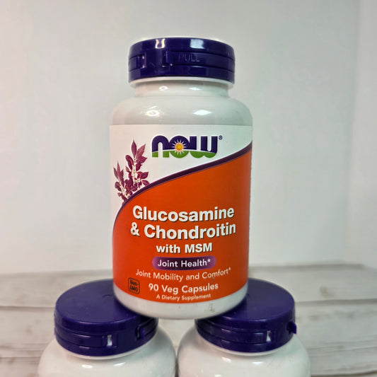 3 Bottles of New NOW Glucosamine & Chondroitin w/ MSM Joint Health