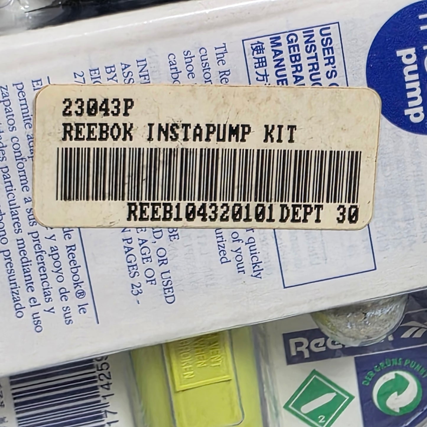 New Reebok InstaPump Inflator Kit Bonus 2 CO2 Cartridges Dallas Cowboys