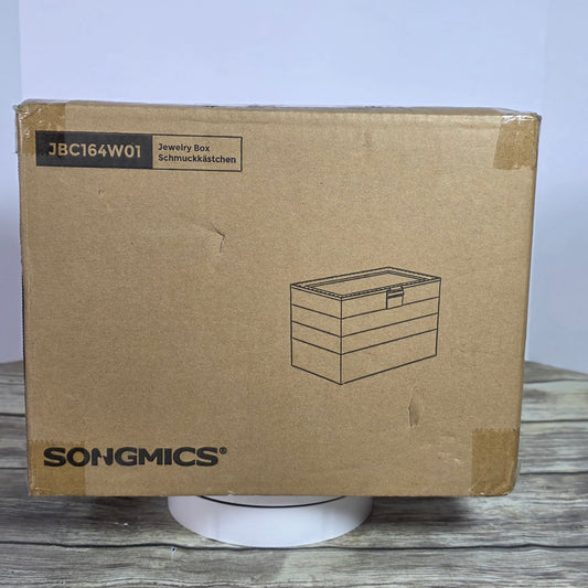 NIOB New SONGMICS Jewelry Box JBC164W01 White