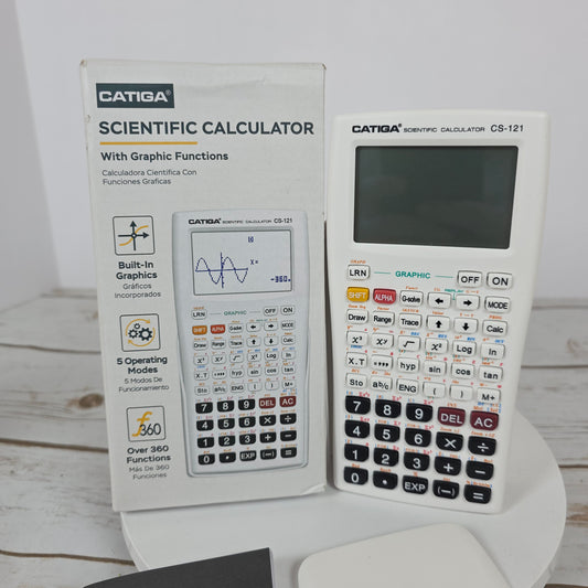 NIOB New CATIGA Scientific Calculator w/ Graphic Functions CS-121 White