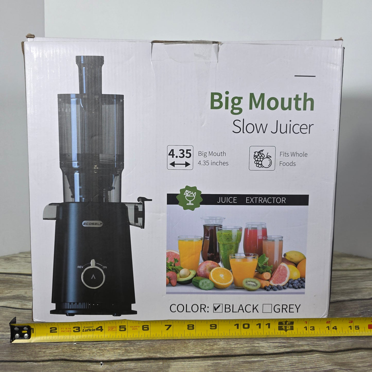 NIOB New Ecoself Big Mouth Slow Juicer Black SJ-050C