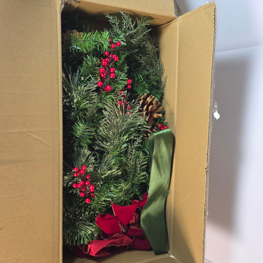 NIOB New Haute Decor Classic Pre-Lit Swag 3' Christmas Decor