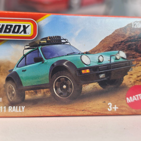 Matchbox Power Grab 1985 Porsche 911 Rally Teal New Sealed Box