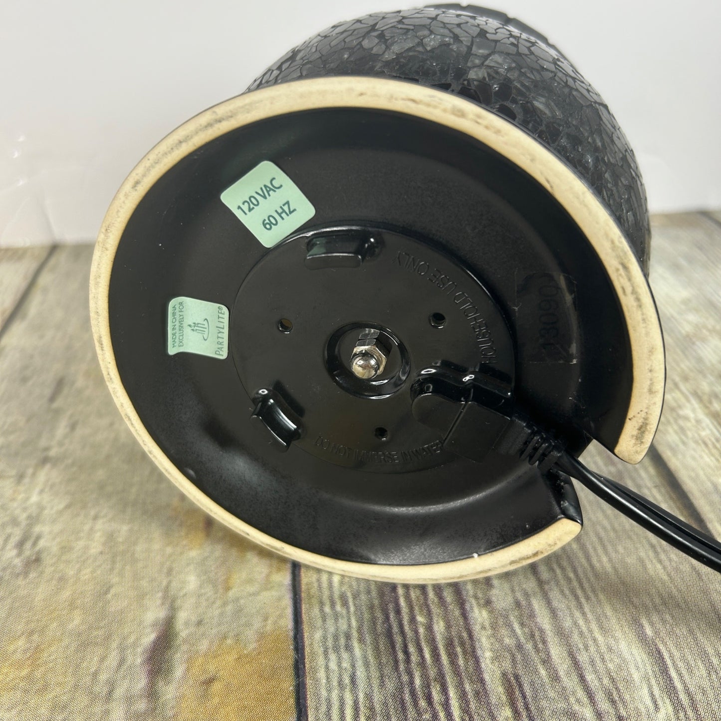 Black Mosaic Electric Wax Warmer Burner By PartyLite