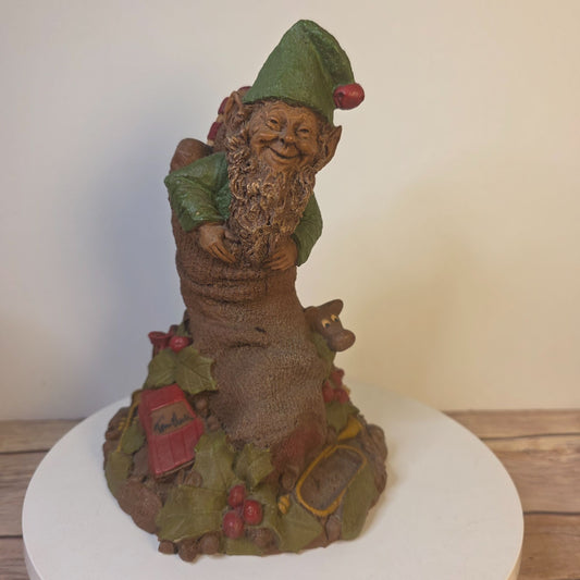 Tom Clark Yule Christmas Gnome Figurine 1984 Signed Cairn #1048 Rustic Holiday Decor