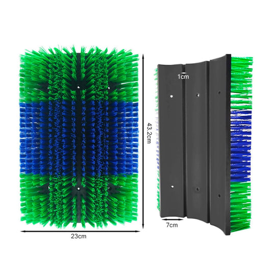 Farm Animals Grooming & Scratching Brushes With Hardware Yellow & Blue 2 pieces