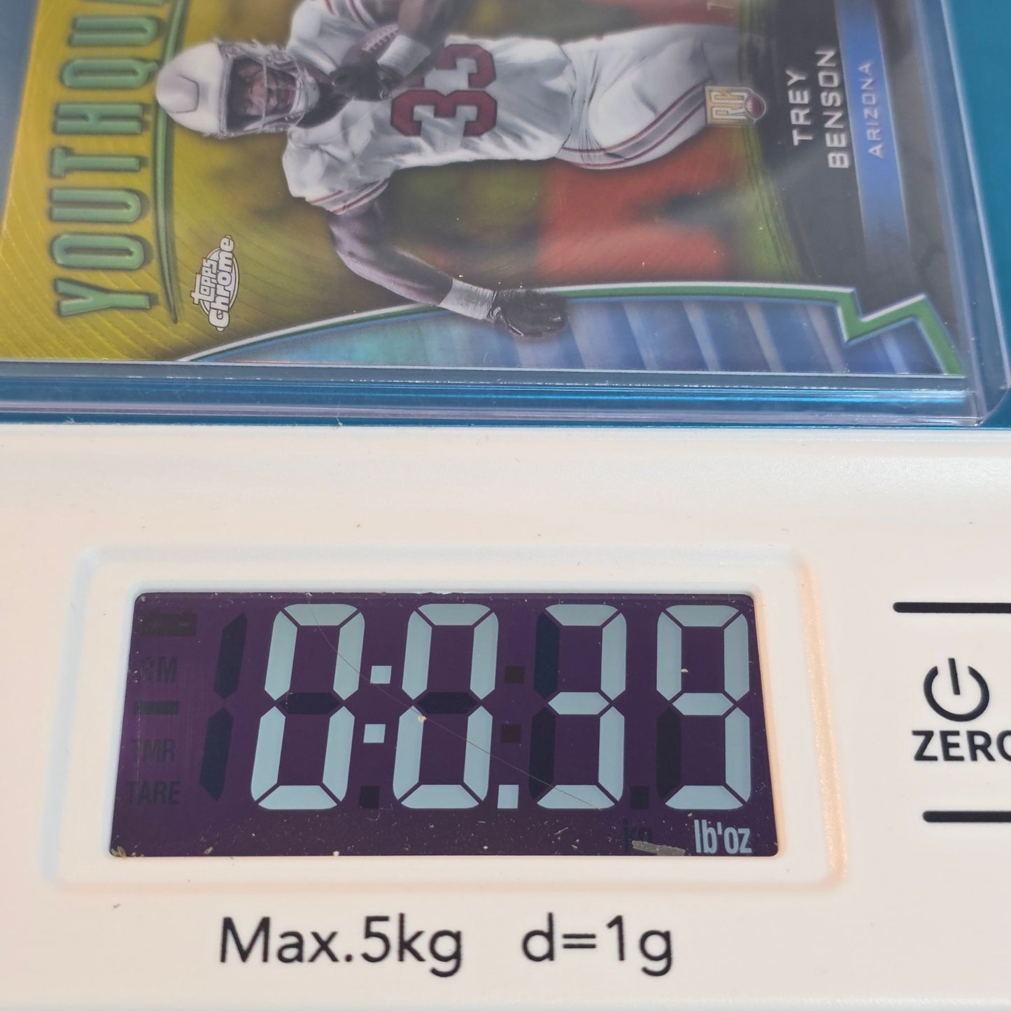 Topps Chrome Youthquake Trey Benson Rookie Card 70/75 Arizona Football NFL Collectible In Protective Sleeve
