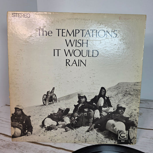 The Temptations Wish It Would Rain Vinyl Record Album Gordy 1968 Stereo GLPS-927