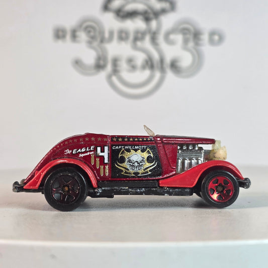 Hot Wheels 1996 BoneRipper Capt Willmott Eagle Squadron Red Loose