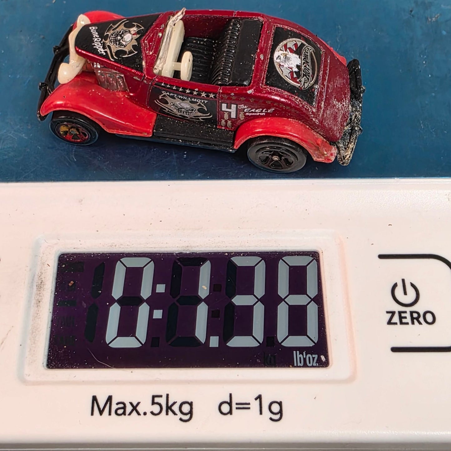 Hot Wheels 1996 BoneRipper Capt Willmott Eagle Squadron Red Loose