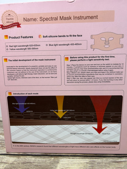 KETAN LED Light Therapy Mask, Blue Red Light Therapy Facial Skin Care Mask