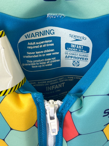 NWT New Speedo Infant Under 30lbs PFD Life Jacket Vest - Bee Cool