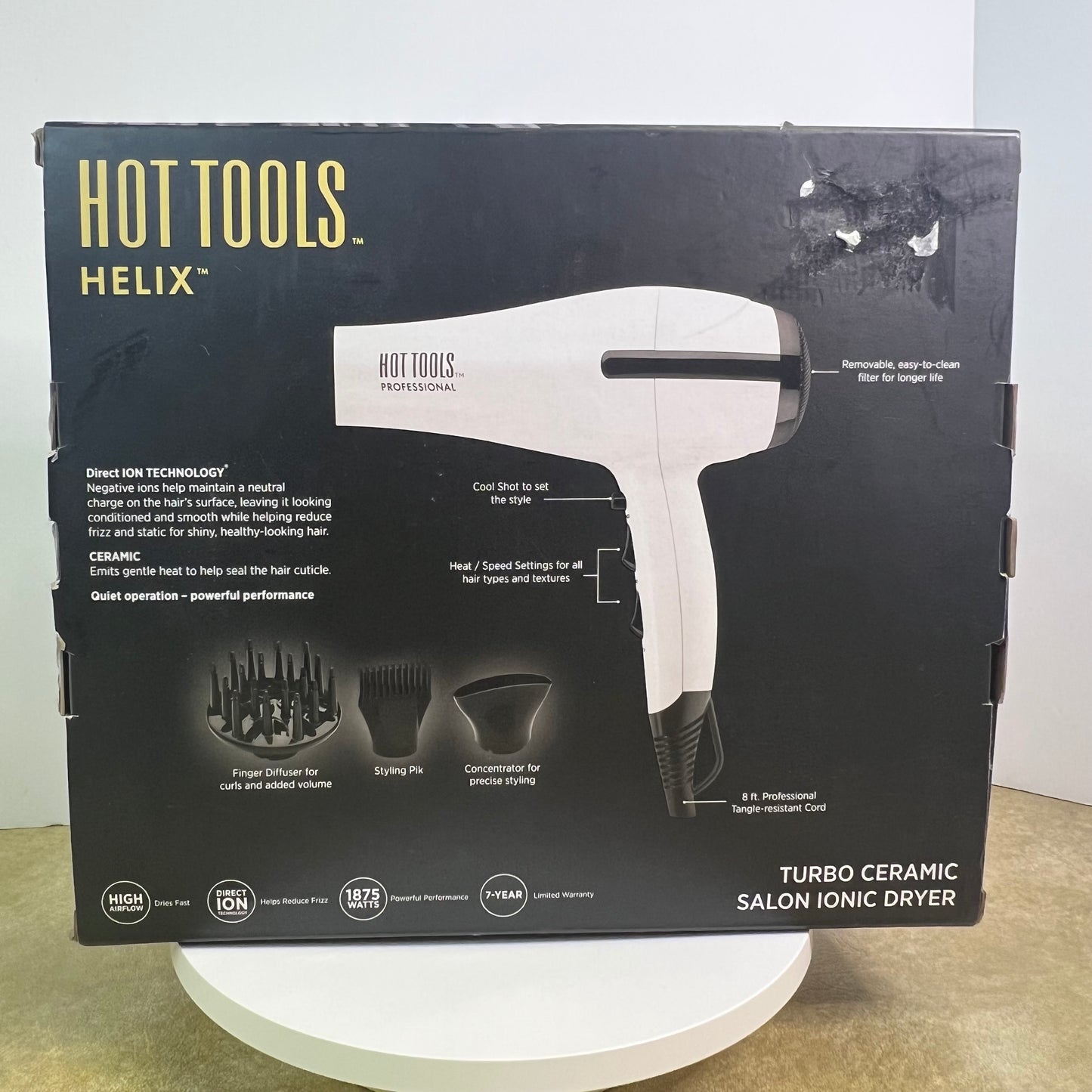 New HOT TOOLS Professional Helix Lite Turbo Ceramic Salon Ionic Dryer