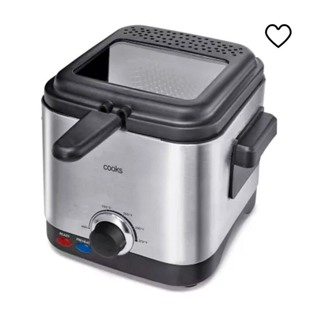 Cooks Stainless Steel Deep Fryer 1.5L With Adjustable Temperature Control & Odor Filter