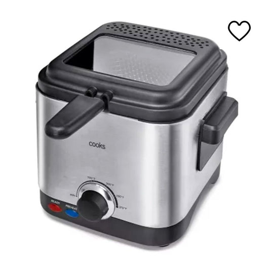 Cooks Stainless Steel Deep Fryer 1.5L With Adjustable Temperature Control & Odor Filter
