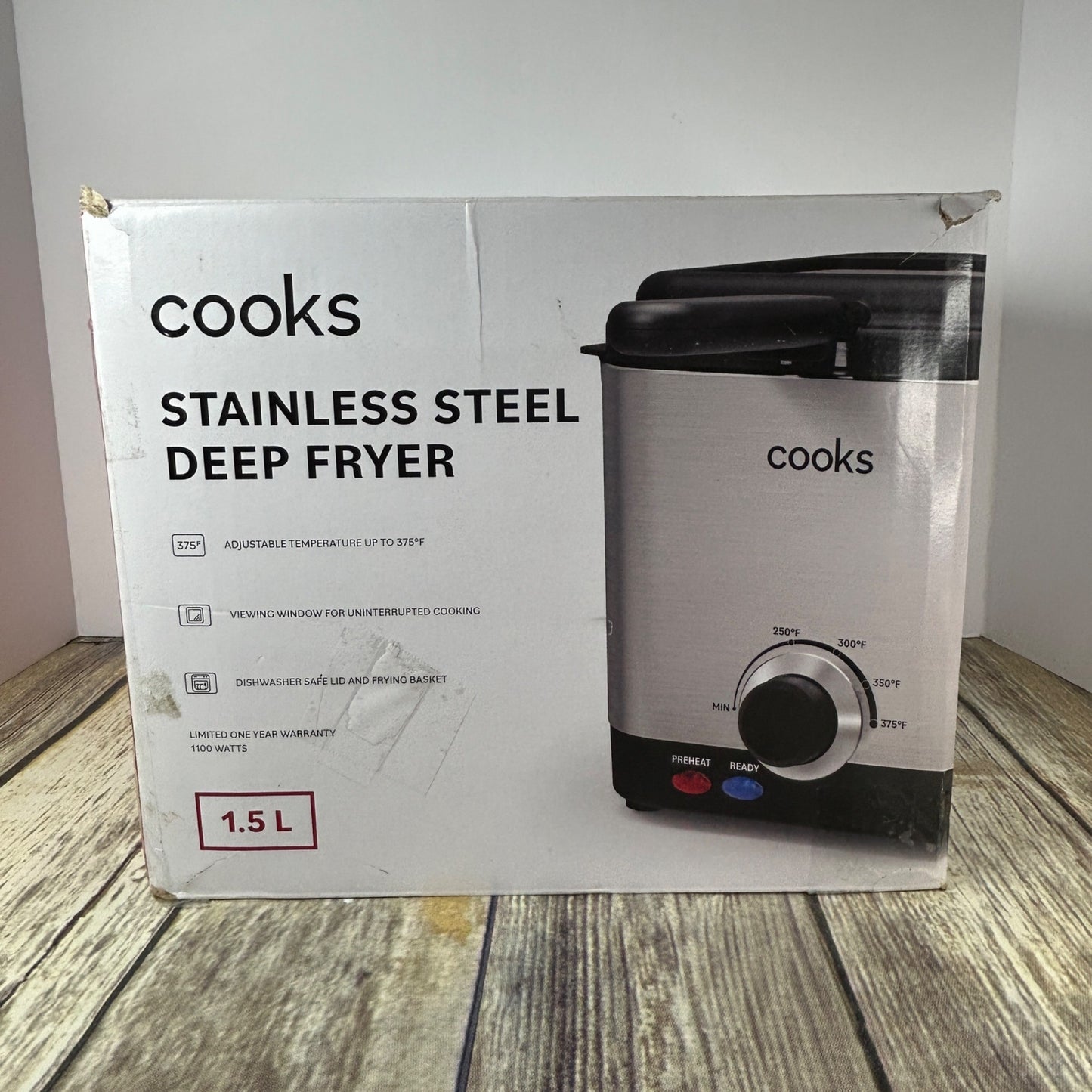 Cooks Stainless Steel Deep Fryer 1.5L With Adjustable Temperature Control & Odor Filter