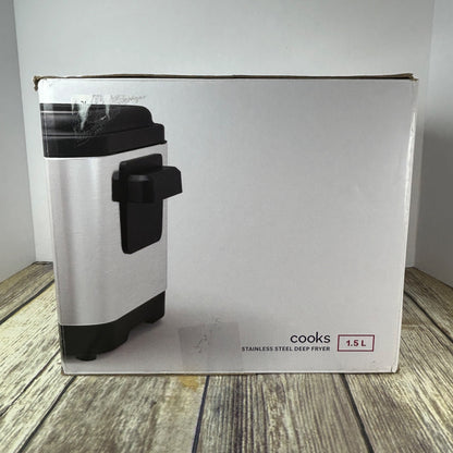 Cooks Stainless Steel Deep Fryer 1.5L With Adjustable Temperature Control & Odor Filter