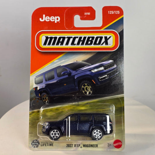 Matchbox 2022 Jeep Wagoneer Die-Cast Model 125/125 Mattel Blue Metallic Collectible Toy