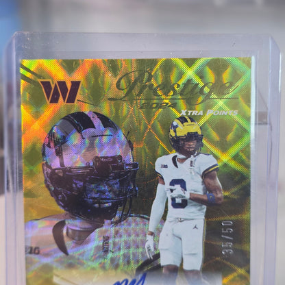 2024 Panini Prestige #337 Mike Sainristil RC rookie Xtra Points Gold Auto 35 /50