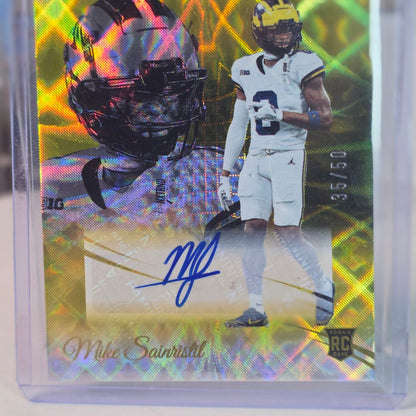 2024 Panini Prestige #337 Mike Sainristil RC rookie Xtra Points Gold Auto 35 /50