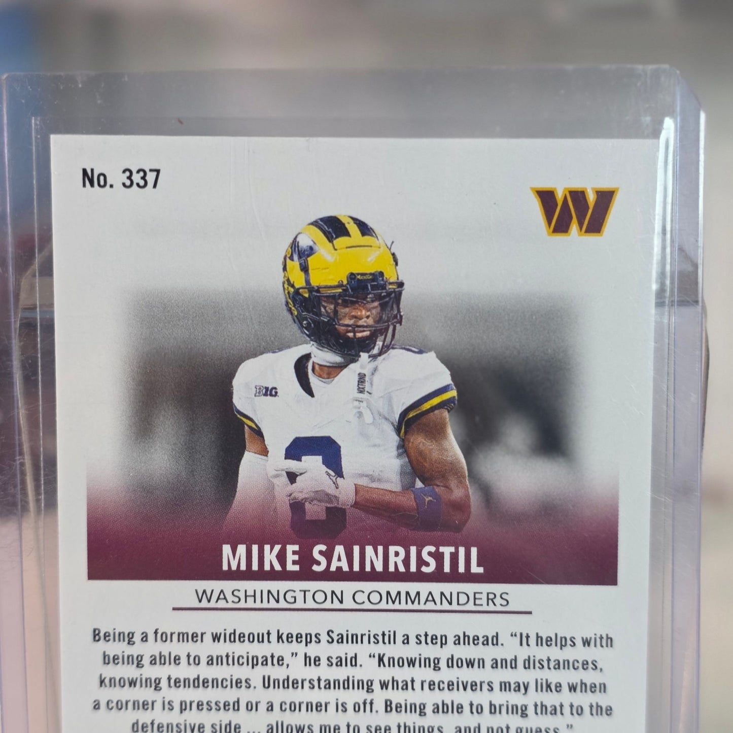 2024 Panini Prestige #337 Mike Sainristil RC rookie Xtra Points Gold Auto 35 /50