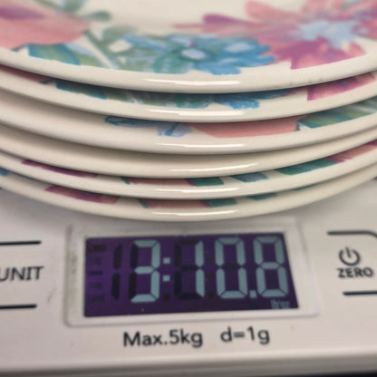 Home Sweet Home Floral Ceramic Plate Set Microwave Dishwasher Safe
