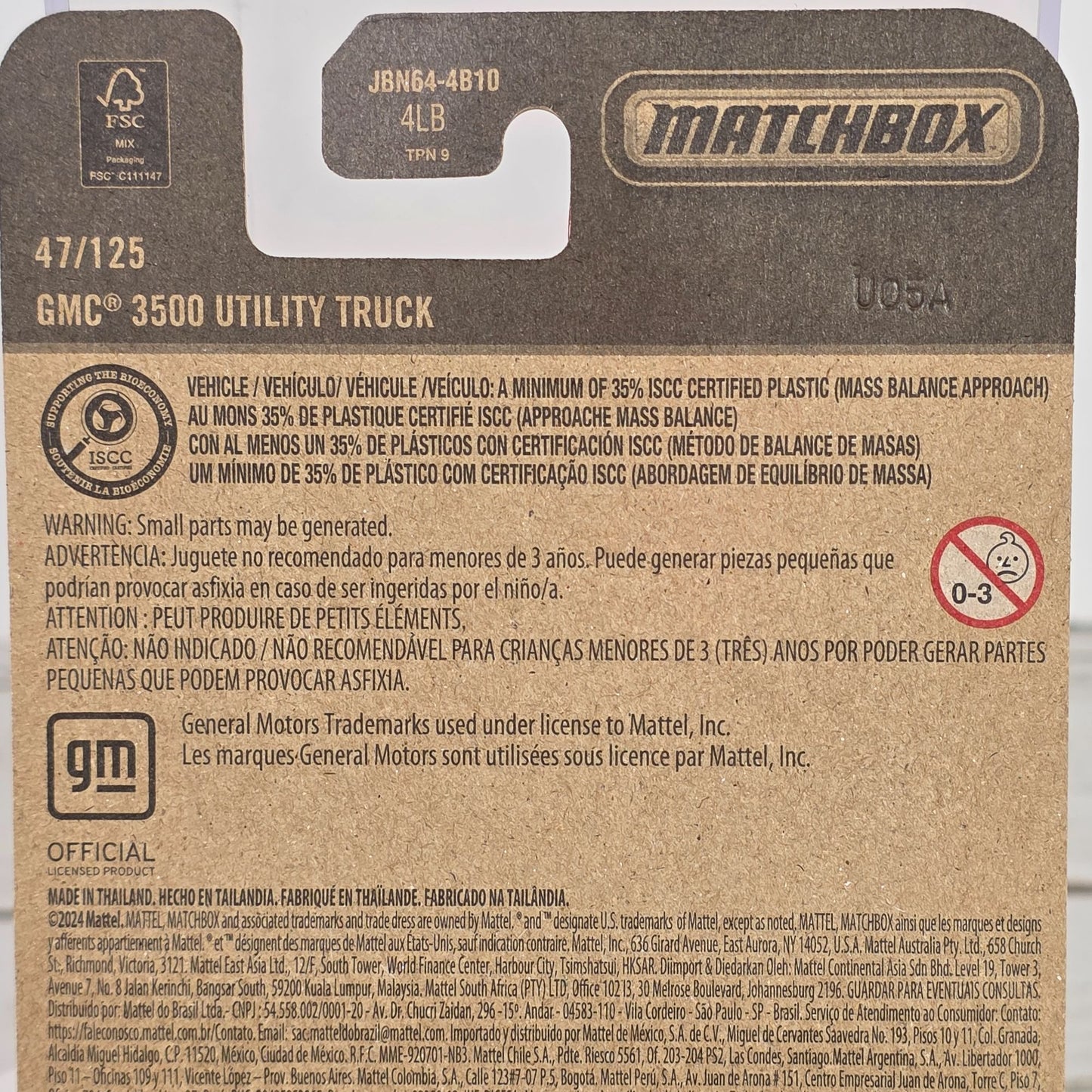 Matchbox 2023 GMC 3500 Utility Truck 47/125 Die-Cast Model