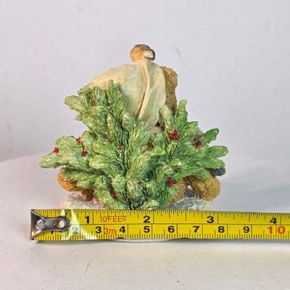 Cherished Teddies Figurine "Charlie" With Bunny & Holiday Decor