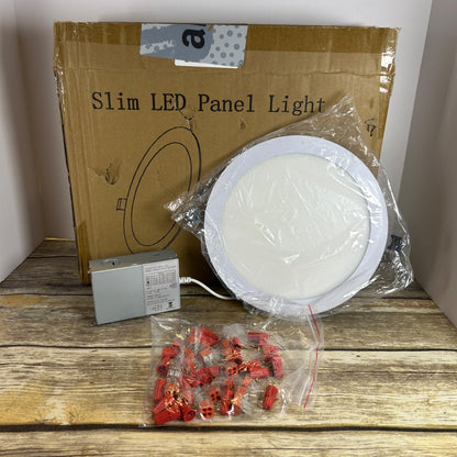 6 Pack 8 Inch Slim LED Recessed Lighting 3000K/4500K/6000K Selectable Dimmable Panel Light With Junction Box 1800LM Canless Downlight