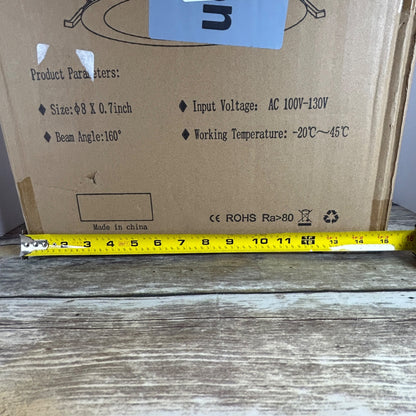 6 Pack 8 Inch Slim LED Recessed Lighting 3000K/4500K/6000K Selectable Dimmable Panel Light With Junction Box 1800LM Canless Downlight