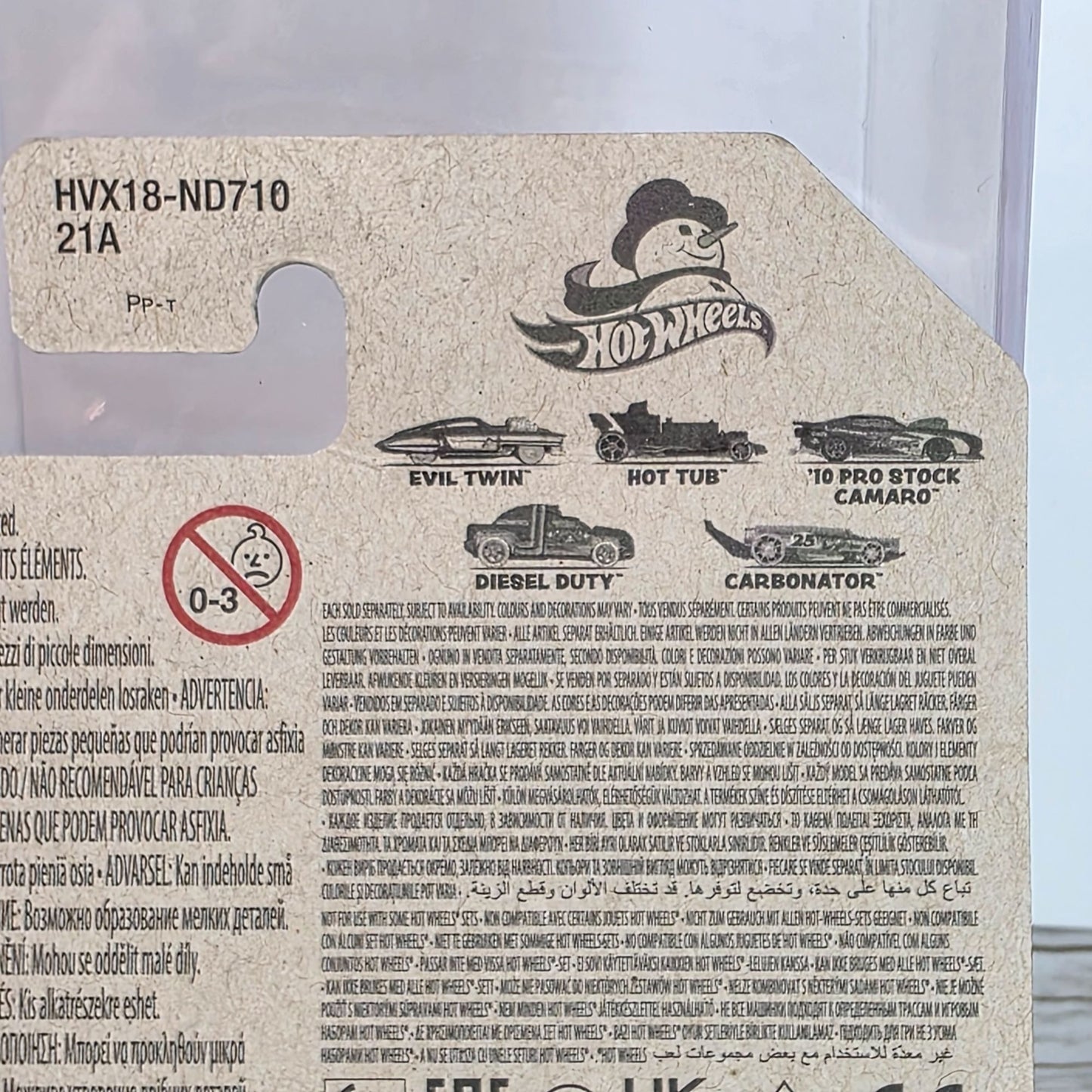 Hot Wheels 10 Pro Stock Camaro Die-Cast Car Christmas Edition 3/5 Sealed Card W3099