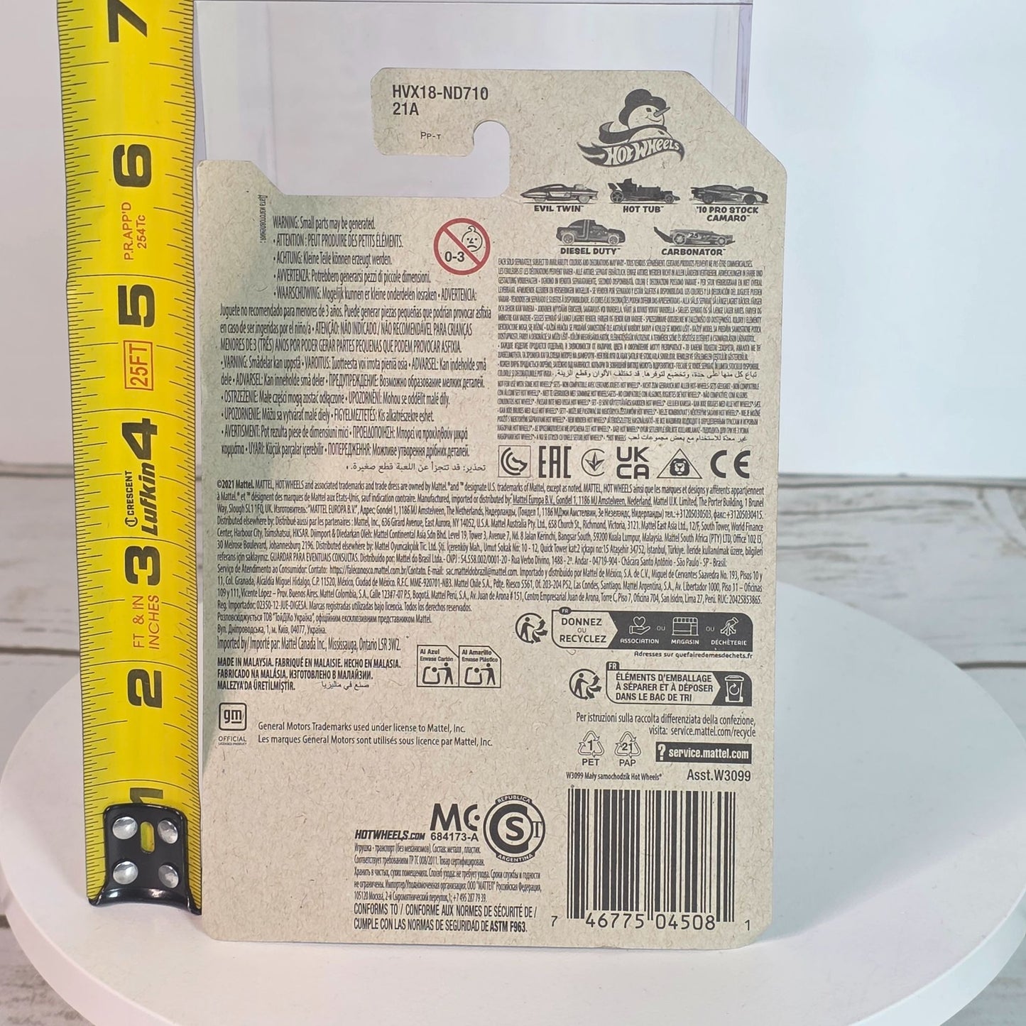 Hot Wheels 10 Pro Stock Camaro Die-Cast Car Christmas Edition 3/5 Sealed Card W3099