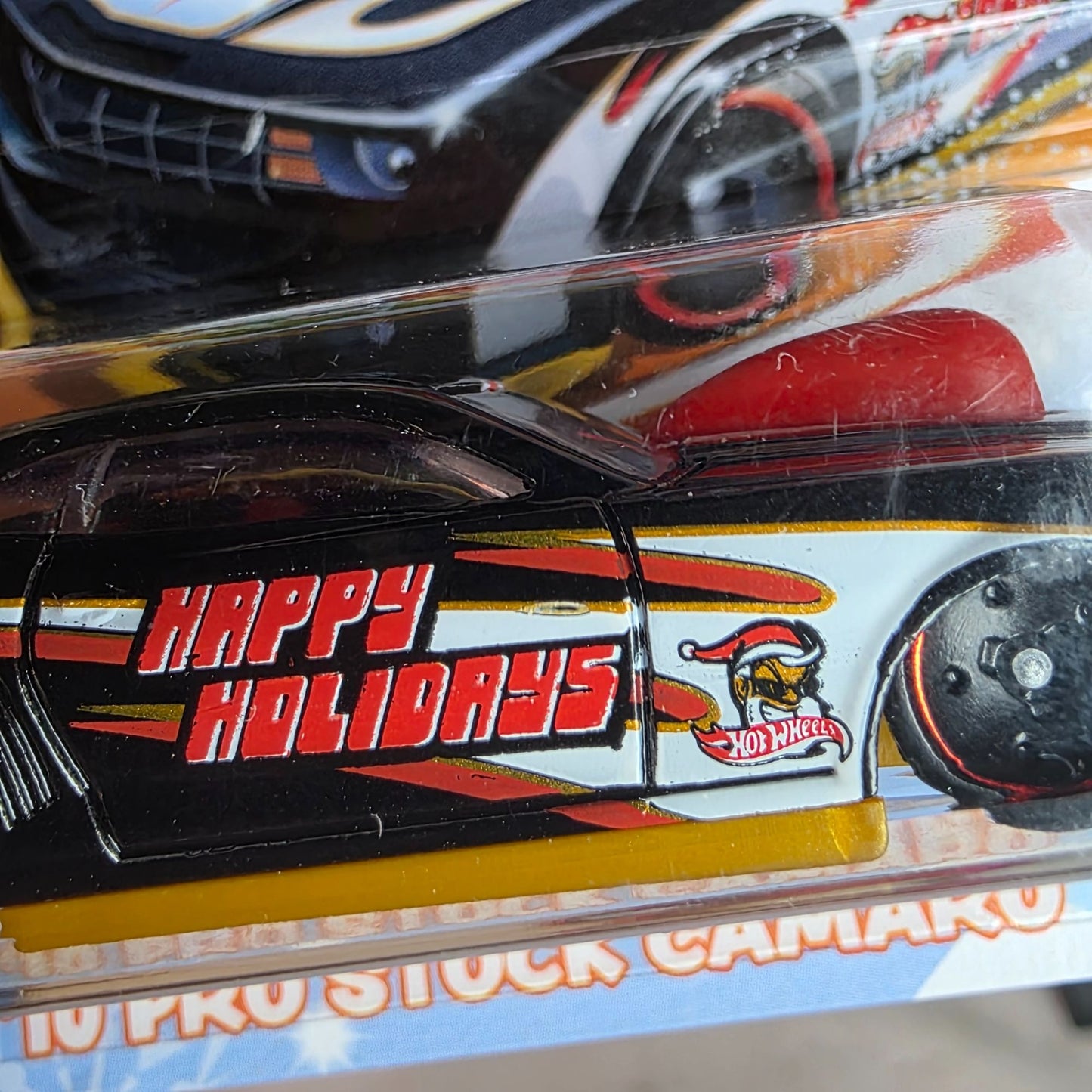 Hot Wheels 10 Pro Stock Camaro Die-Cast Car Christmas Edition 3/5 Sealed Card W3099