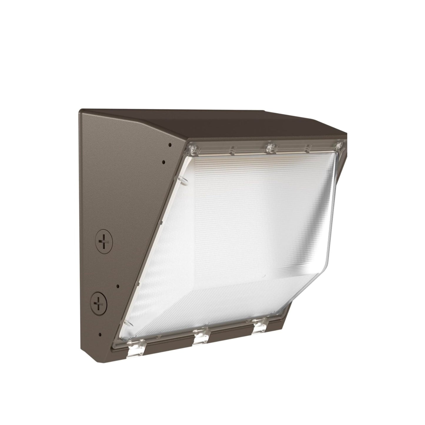Outdoor LED Wall Pack Light Sunco 7600 Lumens 60W Aluminum Polycarbonate Dimmable 0-10V 17-Year Lifespan IP65 Brown