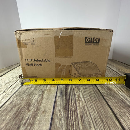 Outdoor LED Wall Pack Light Sunco 7600 Lumens 60W Aluminum Polycarbonate Dimmable 0-10V 17-Year Lifespan IP65 Brown