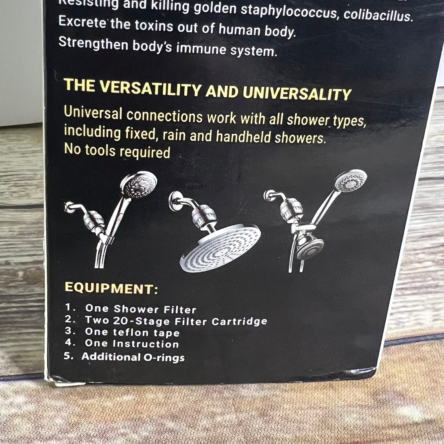 NIOB New Aqua Home Group Universal High Performance Shower Filter Chrome X0031TSIBB