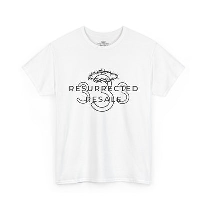 Resurrected Resale Tee - Unisex Heavy Cotton Shirt for Faith, Hope, Love, Gift for Religious Occasions, Everyday Wear