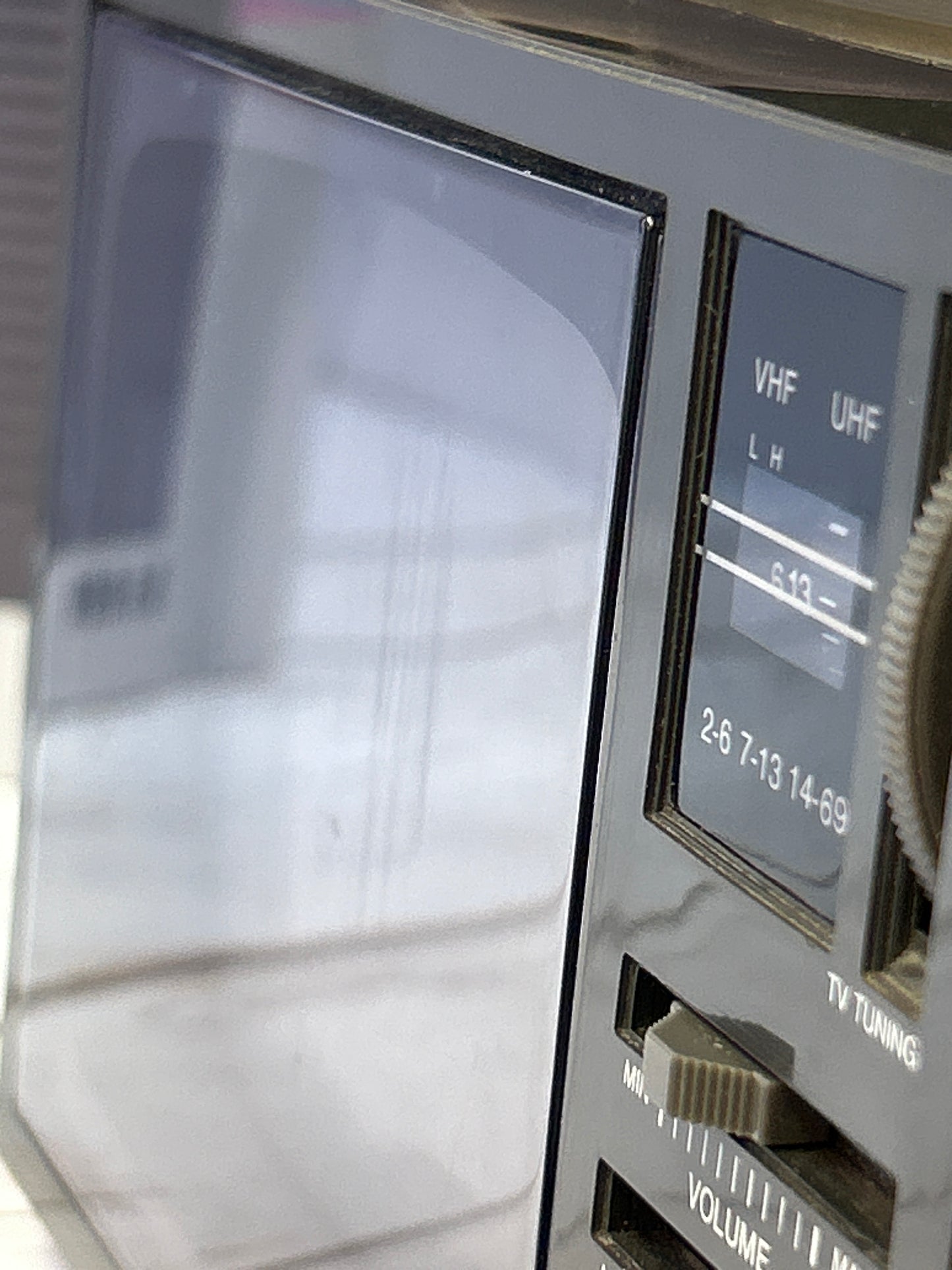 Vintage 1989 IMA 5.5” Hi-Tech Portable Television Black & White TV 55RWB