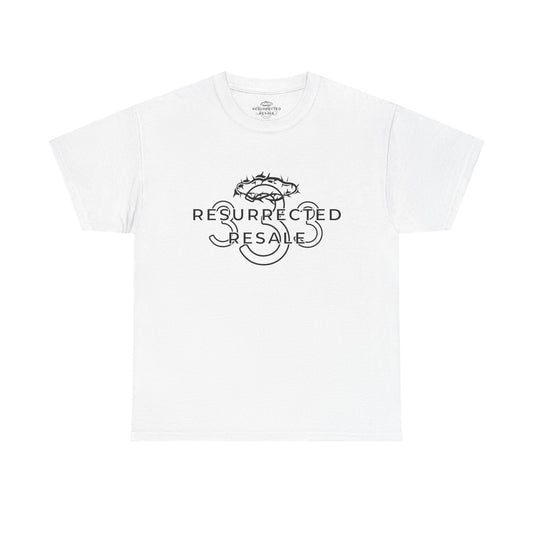 Resurrected Resale Tee - Unisex Heavy Cotton Shirt for Faith, Hope, Love, Gift for Religious Occasions, Everyday Wear