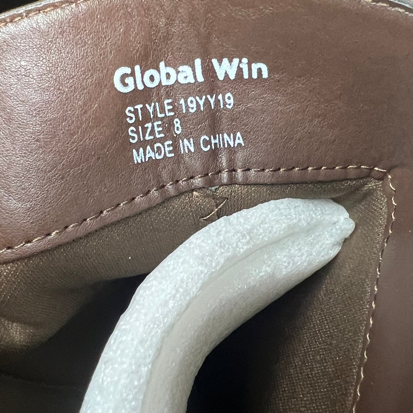 New GLOBALWIN Women’s Brown Faux Leather Mid Calf Biker Boots Size 9 Style 19YY19-3