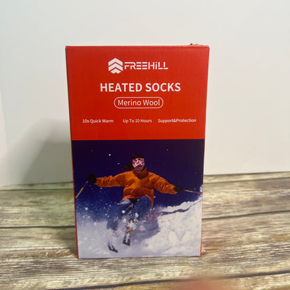 New FREEHILL Heated Socks Warm Merino Wool S/M Black