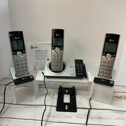 AT&T 3 Handset Answering System Caller ID Cordless Phone CL82307