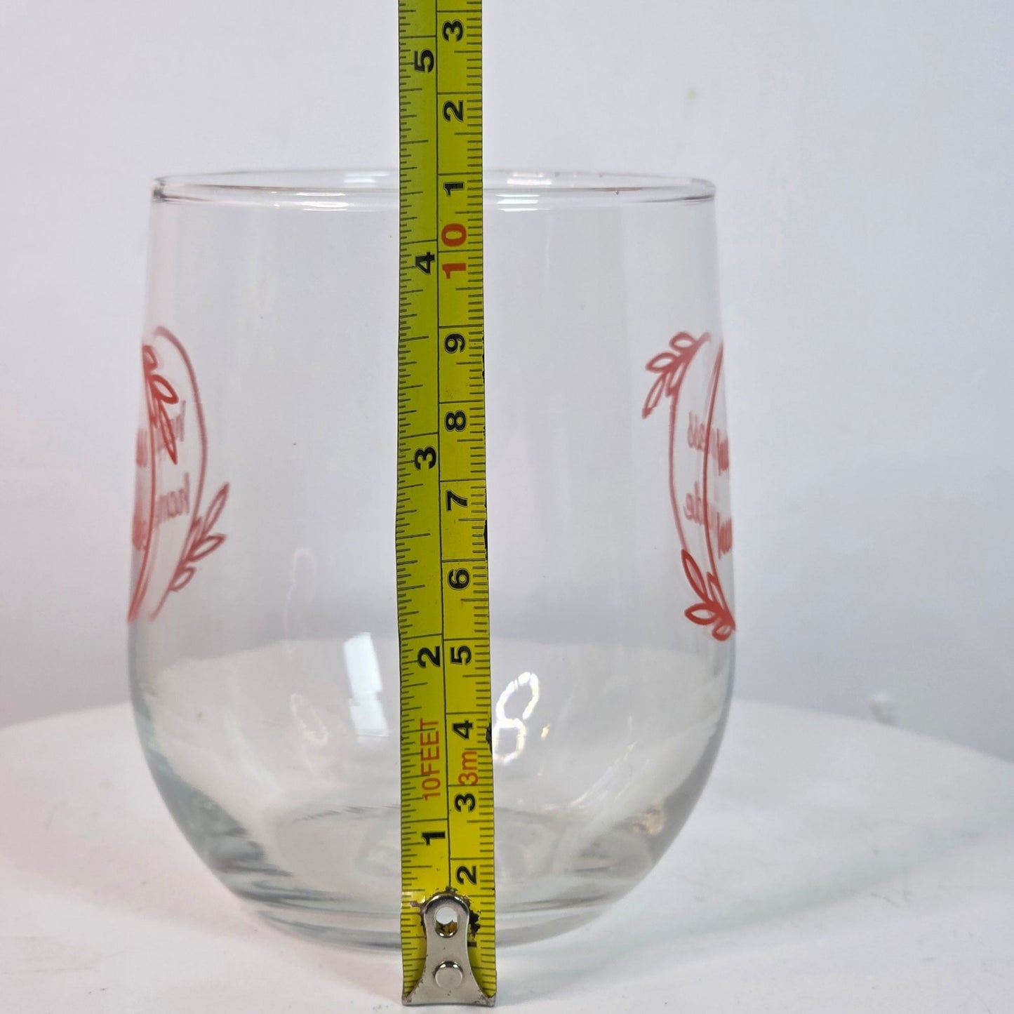Chic "Happiness is Homemade" Stemless Wine Glasses Set of 4 NWT