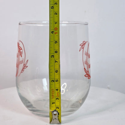Chic "Happiness is Homemade" Stemless Wine Glasses Set of 4 NWT