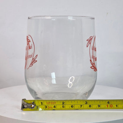 Chic "Happiness is Homemade" Stemless Wine Glasses Set of 4 NWT