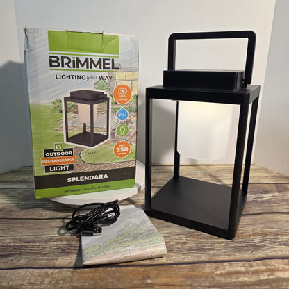 NIOB New BRIMMEL Splendara Outdoor Rechargeable Light 350 Lumens 3 Settings