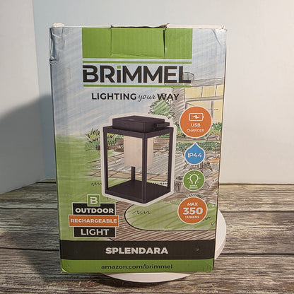 NIOB New BRIMMEL Splendara Outdoor Rechargeable Light 350 Lumens 3 Settings
