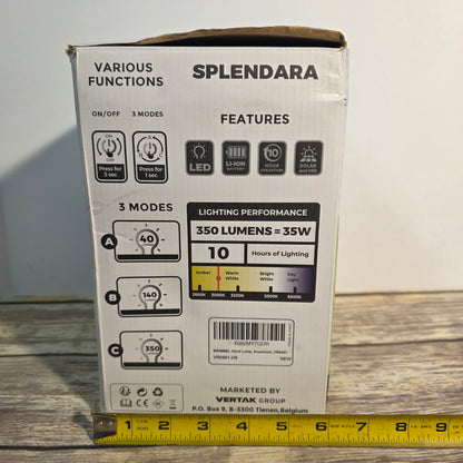 NIOB New BRIMMEL Splendara Outdoor Rechargeable Light 350 Lumens 3 Settings