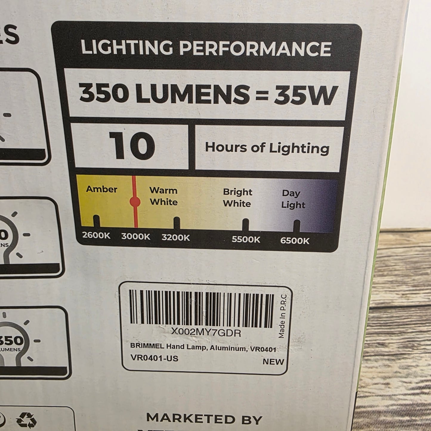 NIOB New BRIMMEL Splendara Outdoor Rechargeable Light 350 Lumens 3 Settings