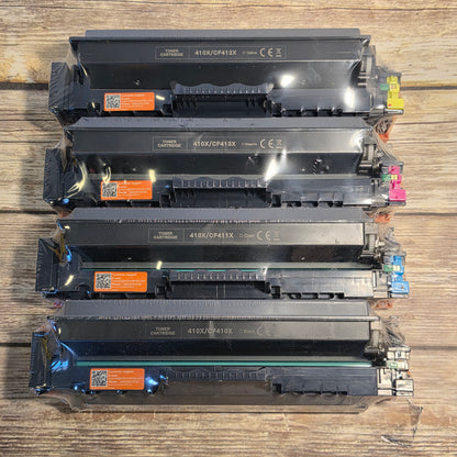 NIOB New DMGE CF410X-4 Replacement Toner Cartridges 100% Qualified Compatible Replacement Black Cyan Yellow Magenta